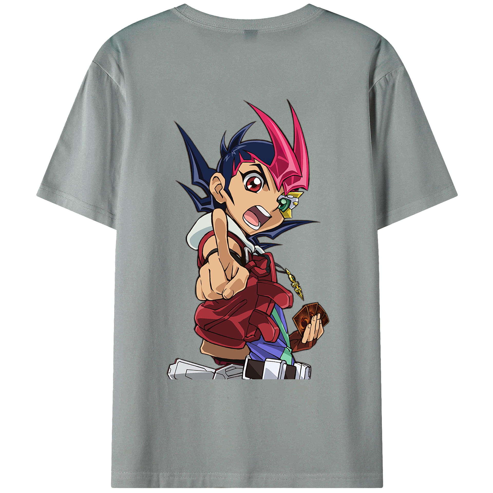 （画像用） 遊☆戯☆王 Yu-Gi-Oh! 綿100％ メンズ半袖Tシャツ（バックプリント） 通気性